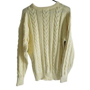1990's Men's Medium Jockey Cable Knit Sweat Pullover Preppie Country Club